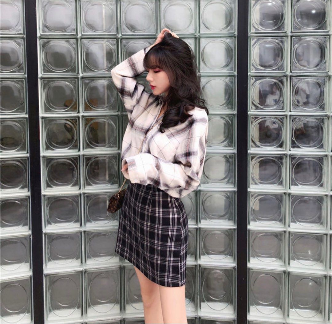 Short Skirt Yesstyle A Line Skirt YesStyle Plaid A-Line Skirt