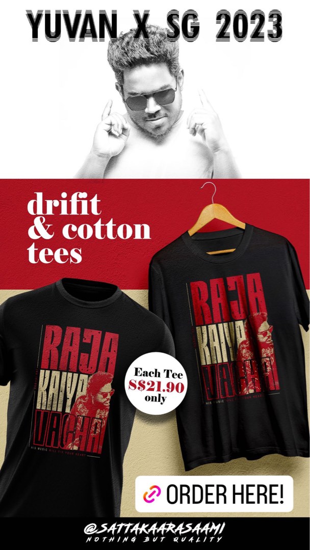Yuvan Concert TShirts Singapore, Men's Fashion, Tops & Sets, Tshirts