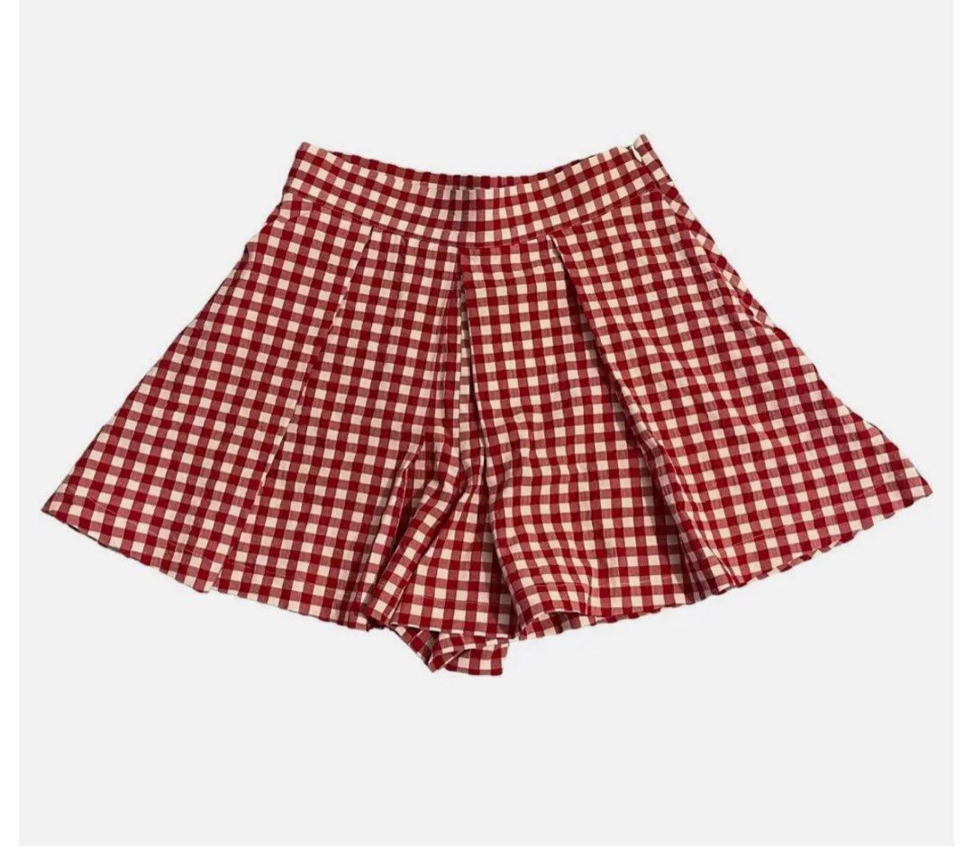 Red deals gingham shorts