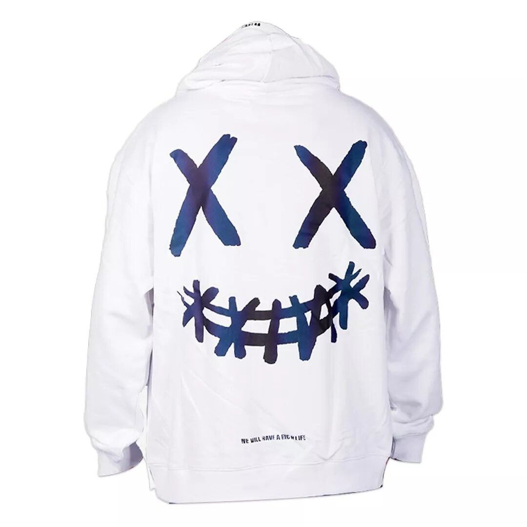 100 Authentic Ricky Is Clown Reflective Hoodie White