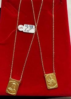 18K Saudi Gold scapular necklace