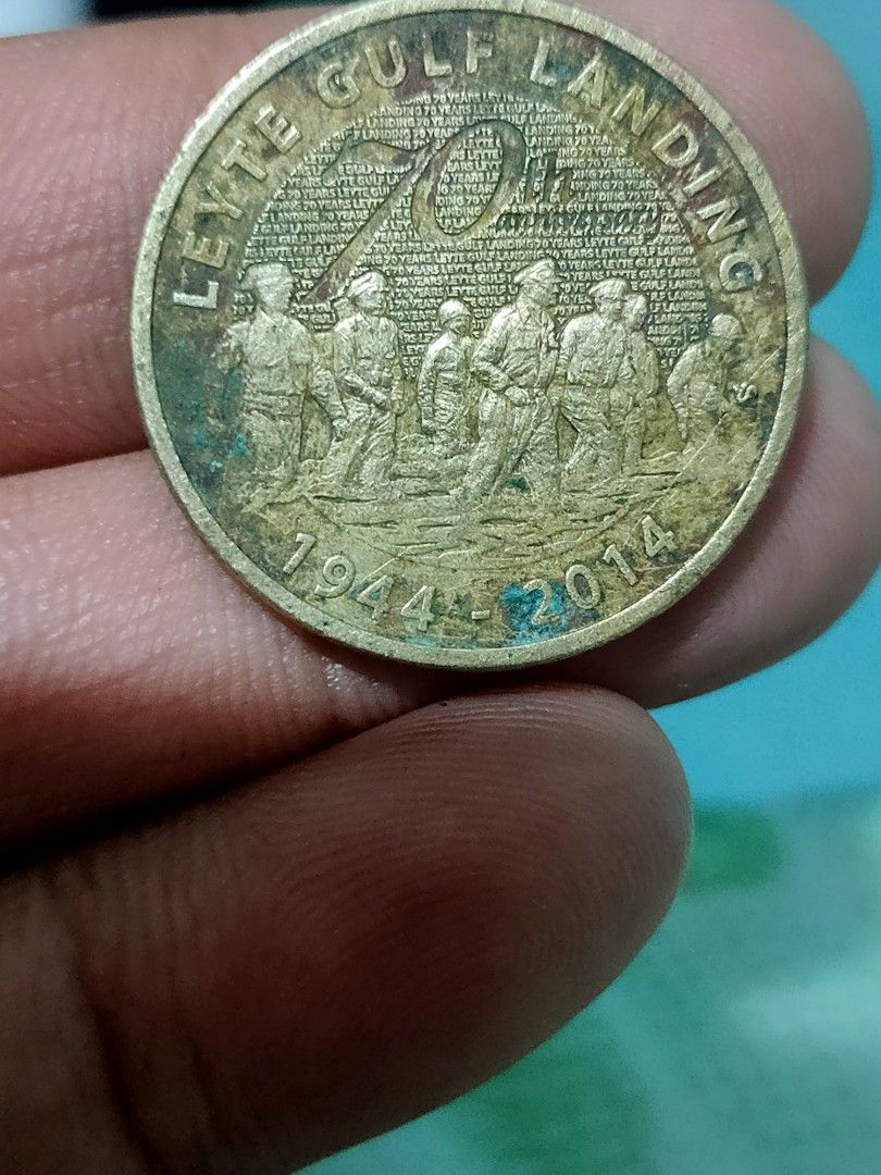 5 peso leyte gulf landing (Category: Currency) located in Rizal. Submitted by jhonash (Listing ID 1263193844, Image 1). Description: 70th leyte gulf landing 5 piso coin.