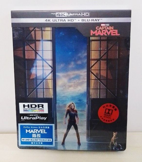 全新未開封] Captain Marvel 隊長4K BD 藍光Blu-ray 珍藏版限量鐵盒steelbook  非美國隊長雷神復仇者聯盟鐵甲奇俠IRON MAN