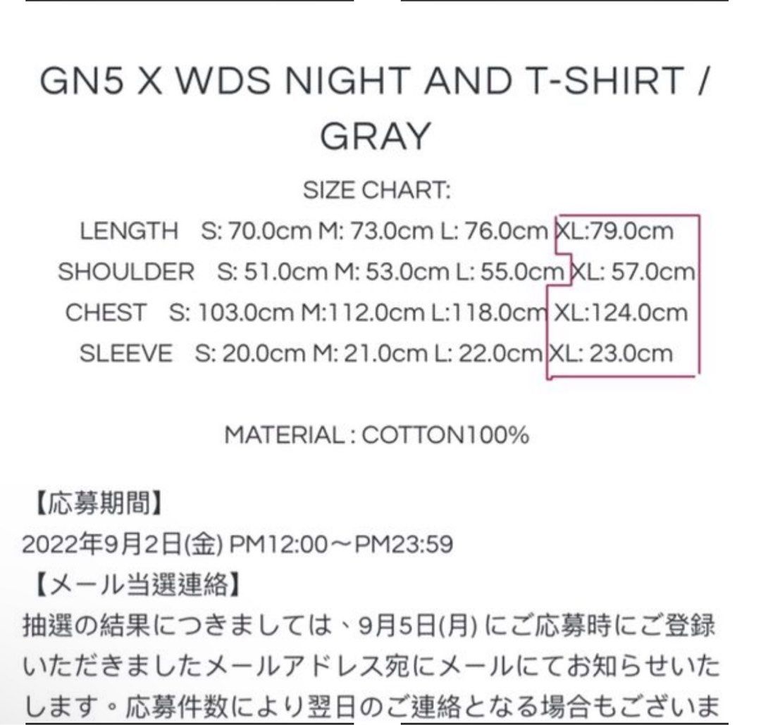 🈹 GN5 X WIND AND SEA NIGHT AND T-SHIRT / GRAY, 男裝, 上身及套裝