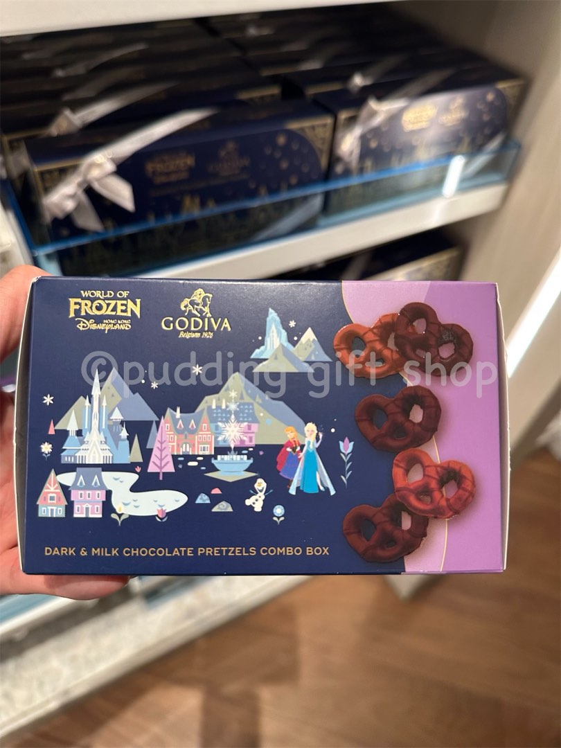 (代購) HK Disney Frozen x Godiva Chocolate Pretzels, 嘢食 & 嘢飲, 包裝食物&即食食物