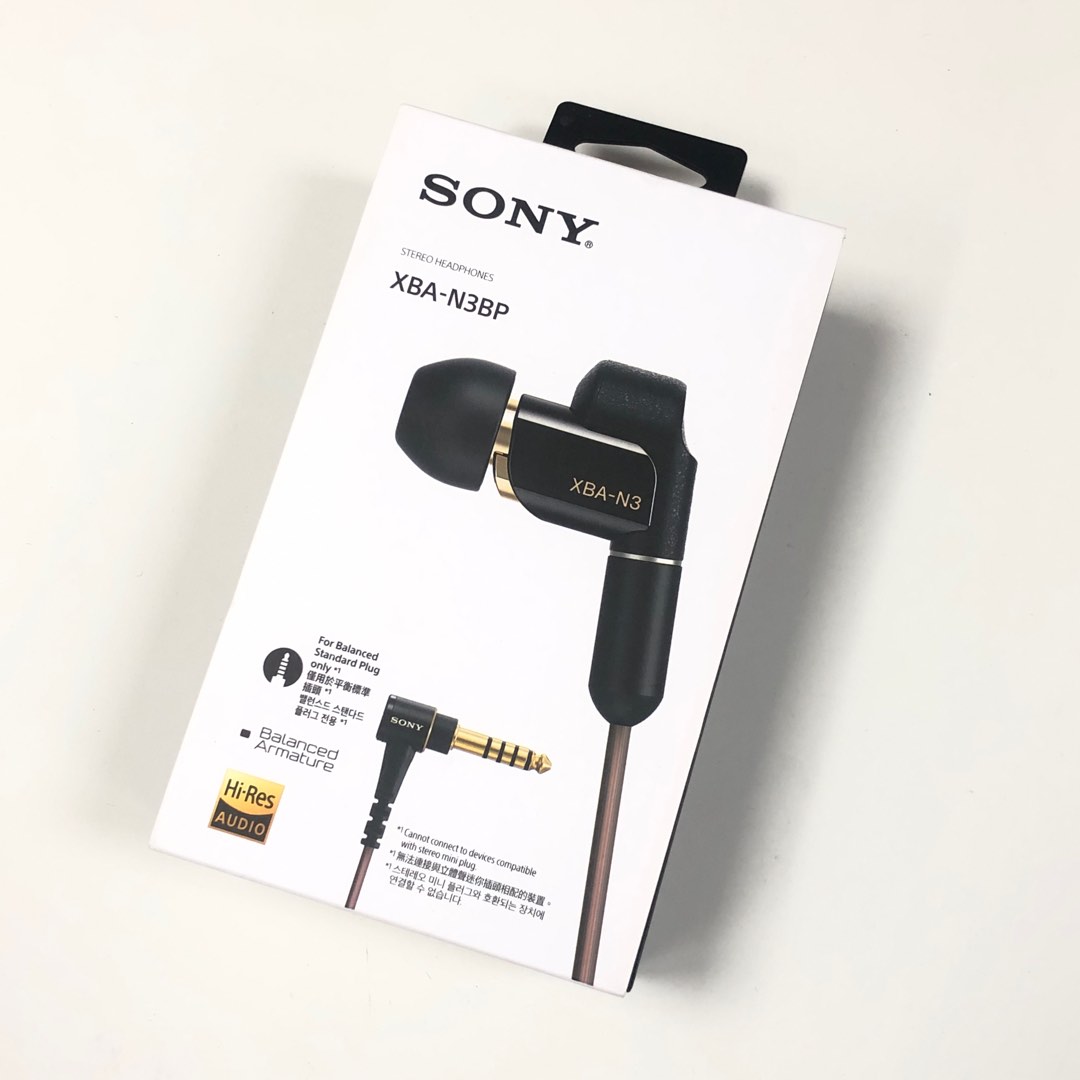 二手Sony XBA-N3BP 入耳式耳機|4mm 插頭| Hi-Res Audio|可換耳機線
