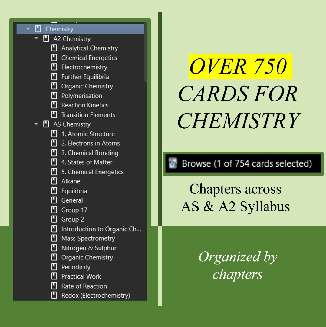 A Level Chemistry Flashcards Anki, Hobbies & Toys, Books & Magazines