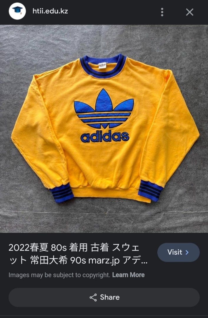 Sweatshirt Adidas Collab Daiki Tsuneta Yellow Market Japan Only