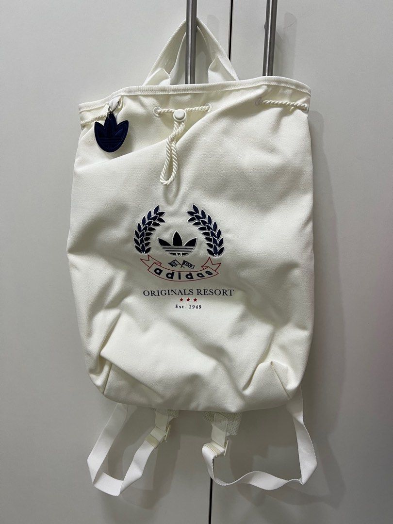 Adidas Off White Bucket Backpack Bag