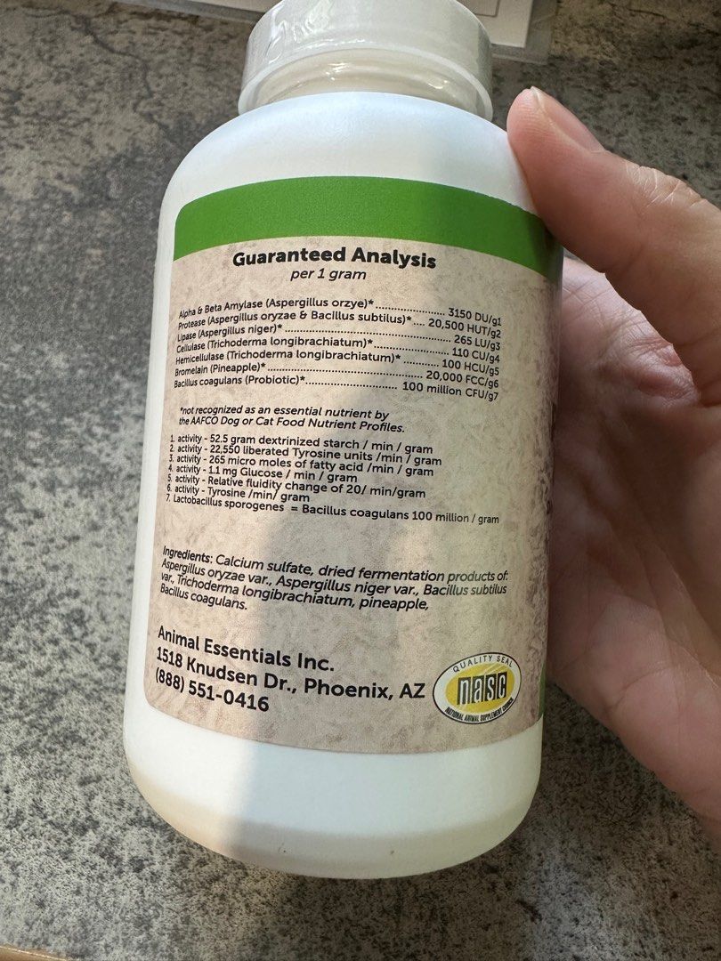Animal essentials plant enzyme and probiotics powder 300g big