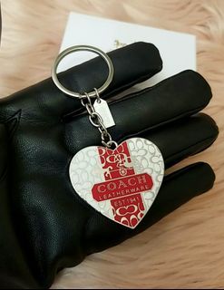 Authentic Coach Heart of Cross XL Keychain