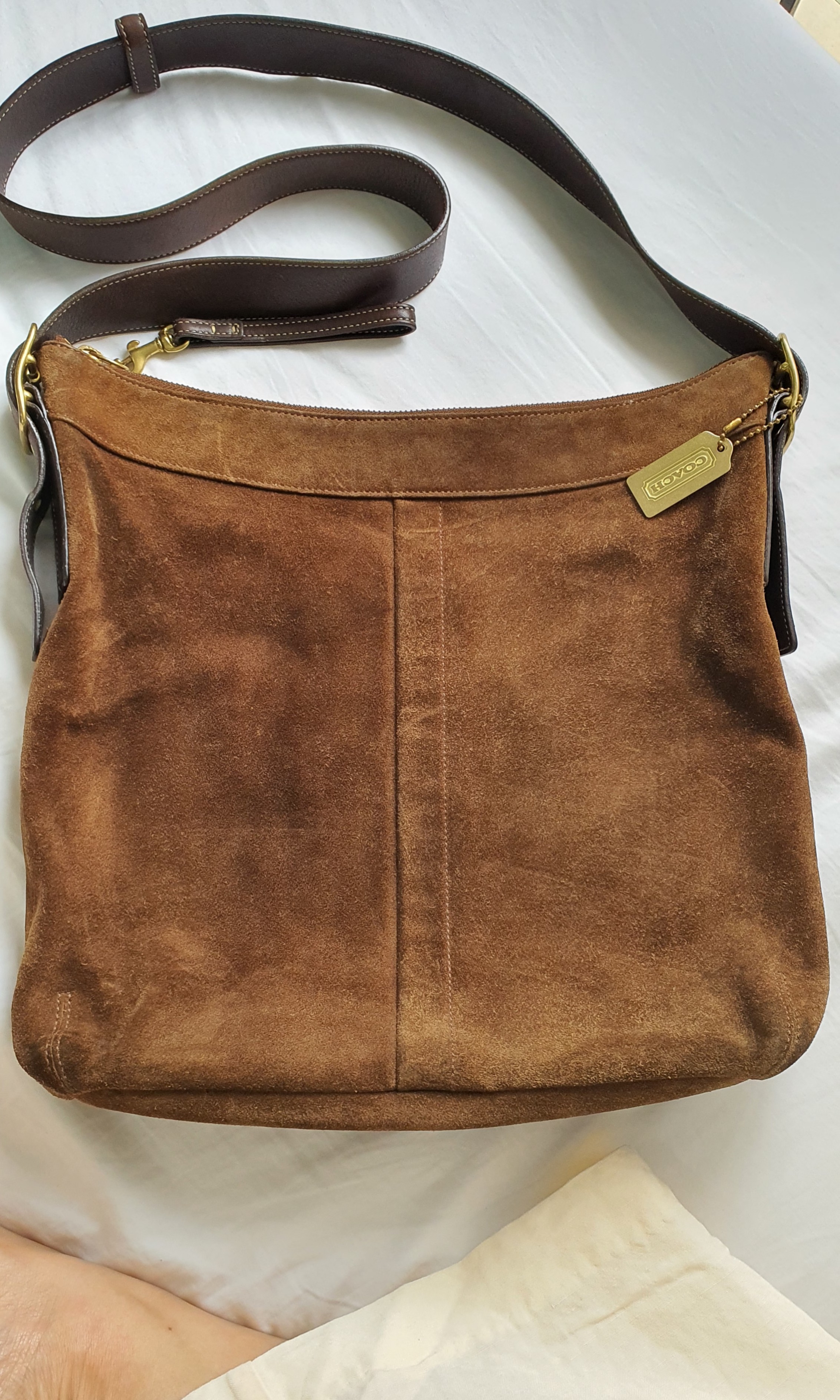 Authentic Coach Suede Crossbody bag