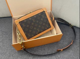 LV Monogram Tapestry Trunk Messenger, Luxury, Bags & Wallets on Carousell