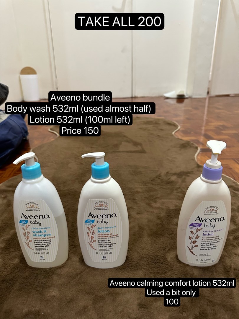 Aveeno baby body wash/lotion, Babies & Kids, Bathing & Changing, Other