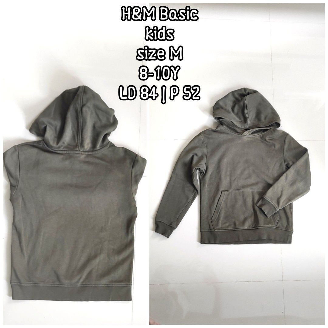Baju sweater hoodie H M kids size M preloved Brand H M Basic