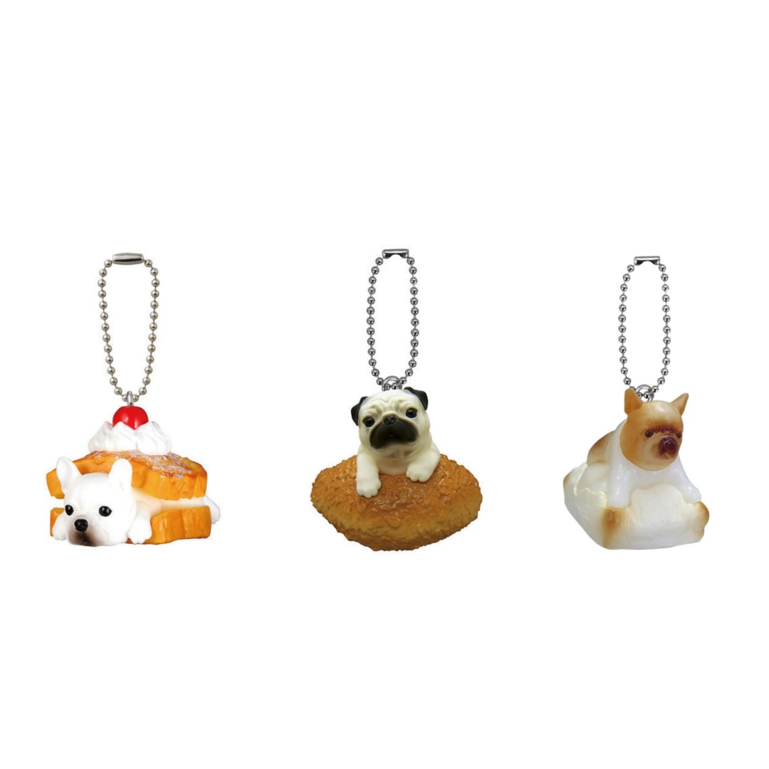 Anicolla Series Inupan Dogs in Bread Mascot Keychain Collection