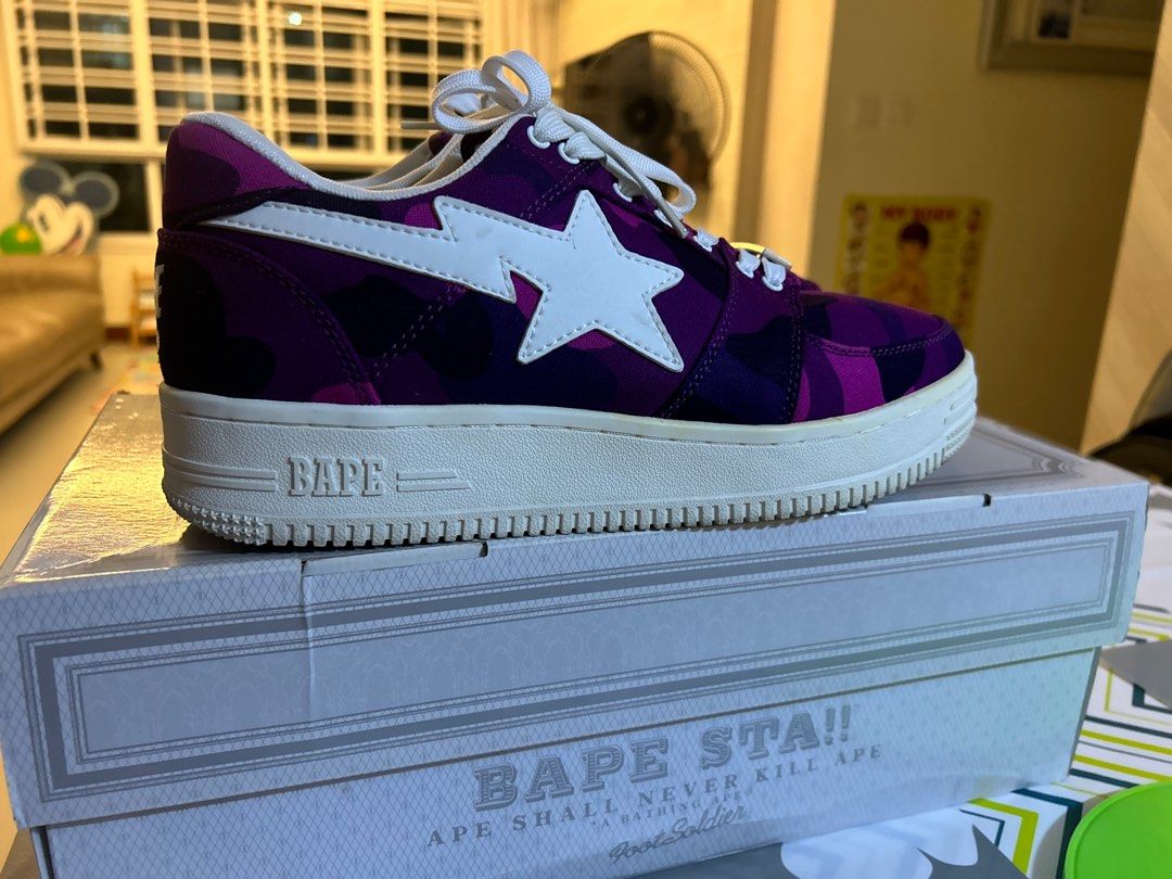 Purple sale bape shoes