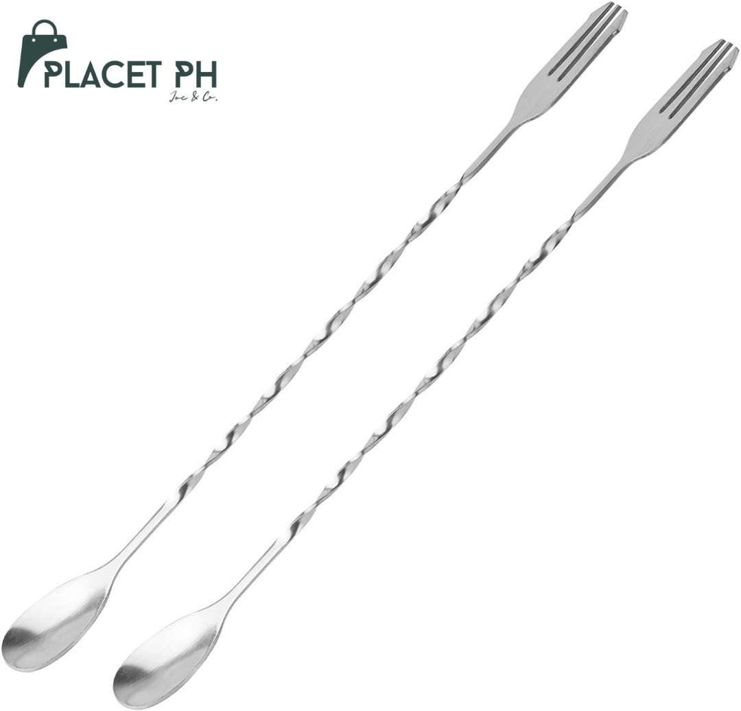 Pinenjoy 2Pcs 12.16 Inch Bar Spoon Cocktail Spoon With