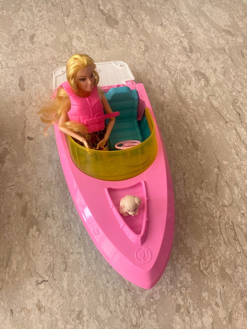 Barbie car and boat