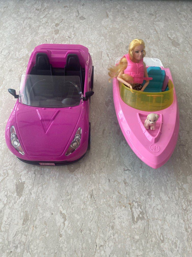 Barbie car and boat shop