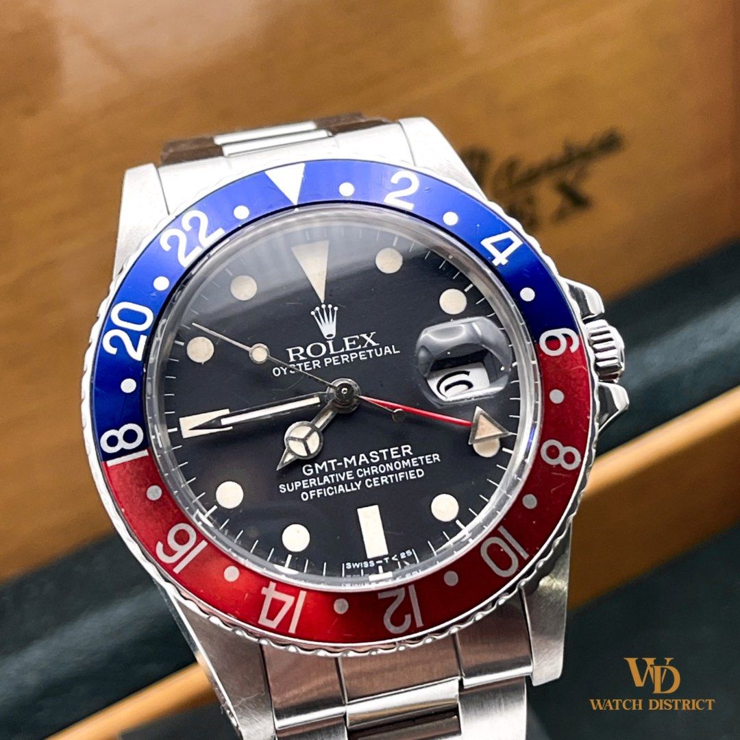 ORIGINAL 1983 Rolex GMT Master Pepsi 16750 Matte Tritium Dial