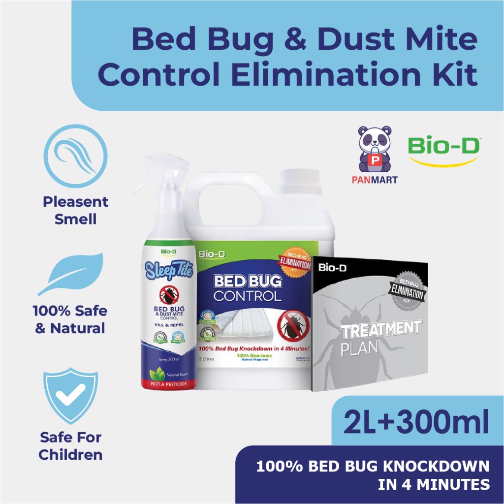 BioD SleepTite Bed Bug & Dust Mite Control Elimination Kit 2l