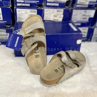 Birkenstock arizona washed metallic blue silver on sale