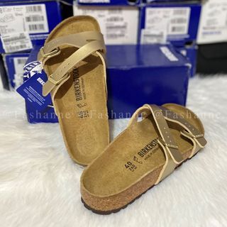 Birkenstock Yao Leather Gold Sandals for Men and Women