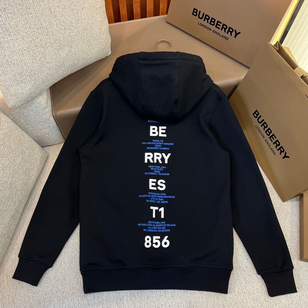 BN Authentic Burberry Mode Printed Cotton Hoodie Men s Fashion