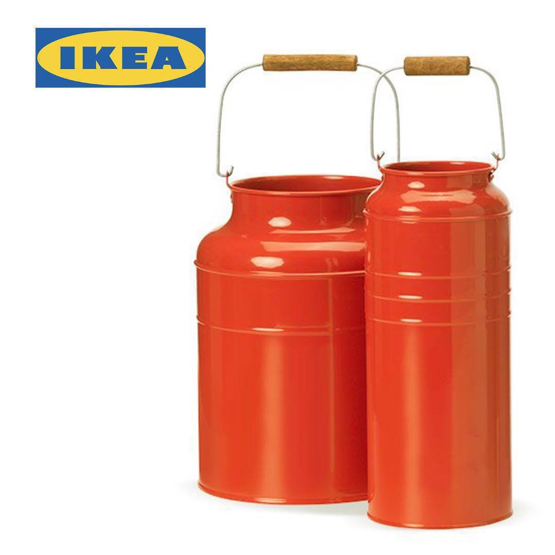 Brand New IKEA Socker Milk Can Vases (Pair), Furniture & Home Living