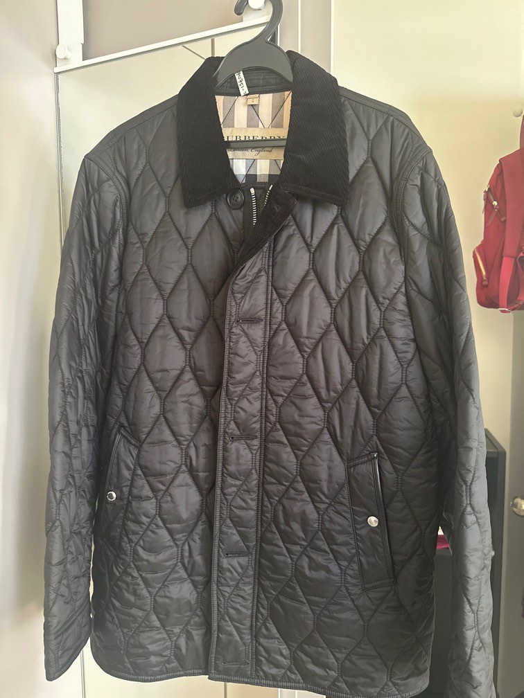 Mens burberry jacket shop quilted