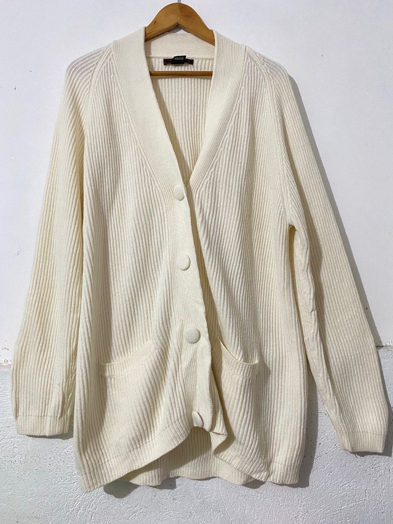 Men s Cardigan Sweater Preppy Button Front Ribbed L XL Men s Fashion Coats Jackets and Outerwear on Carousell