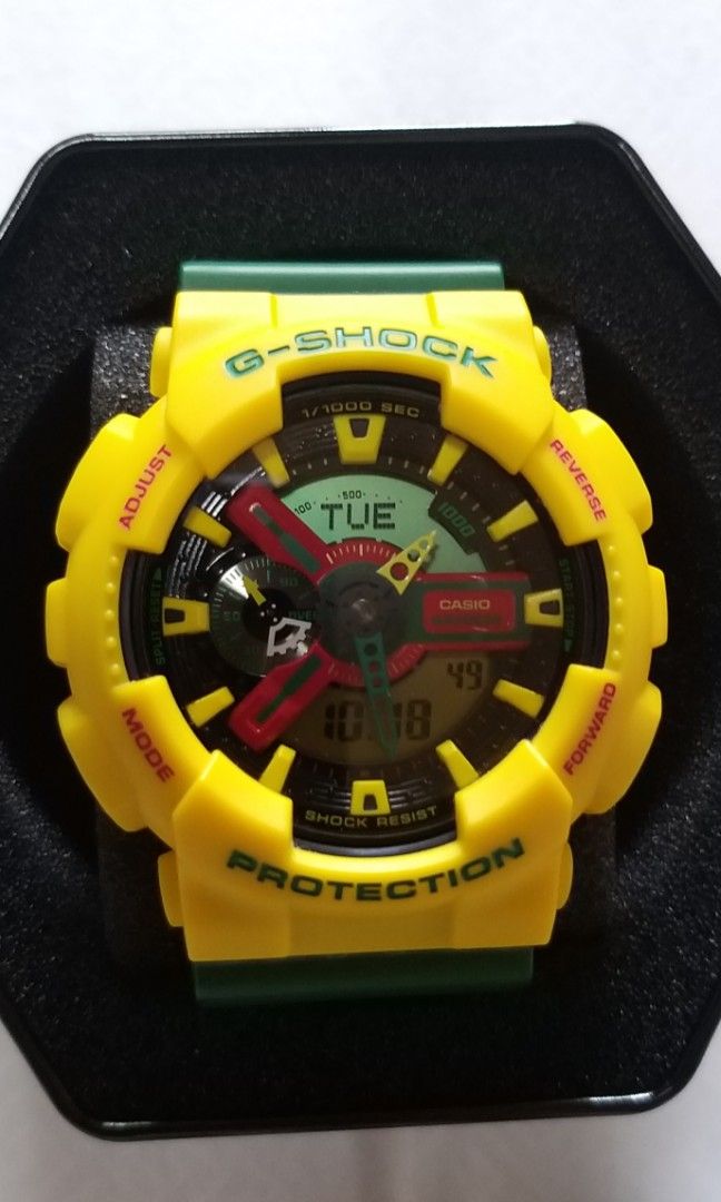 Casio G Shock Ga 110rf 9a Ga110 Rasta Casio G-Shock GA-110RF-9A