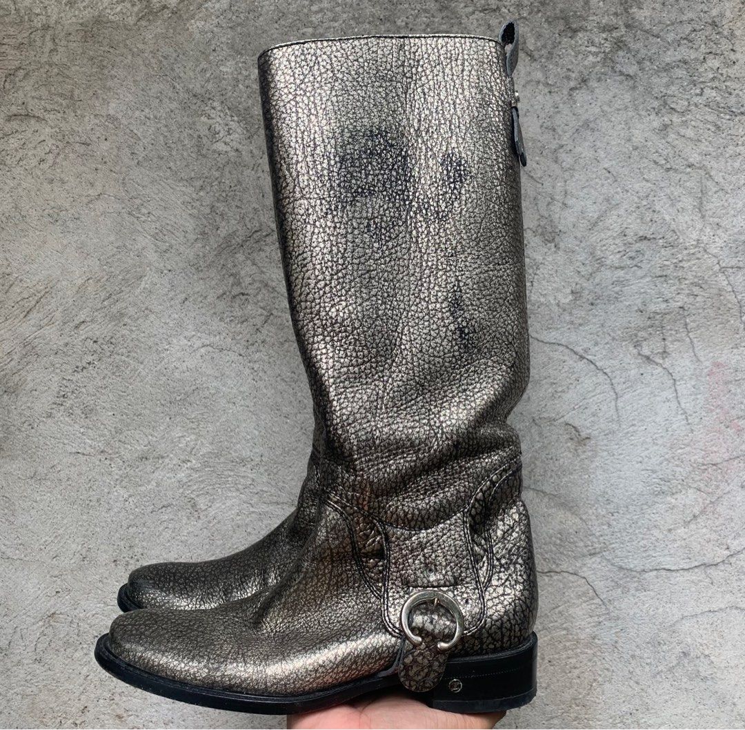 CELINE MICHAEL KORS ERA CLAUDE LEATHER RIDING BOOTS Women s