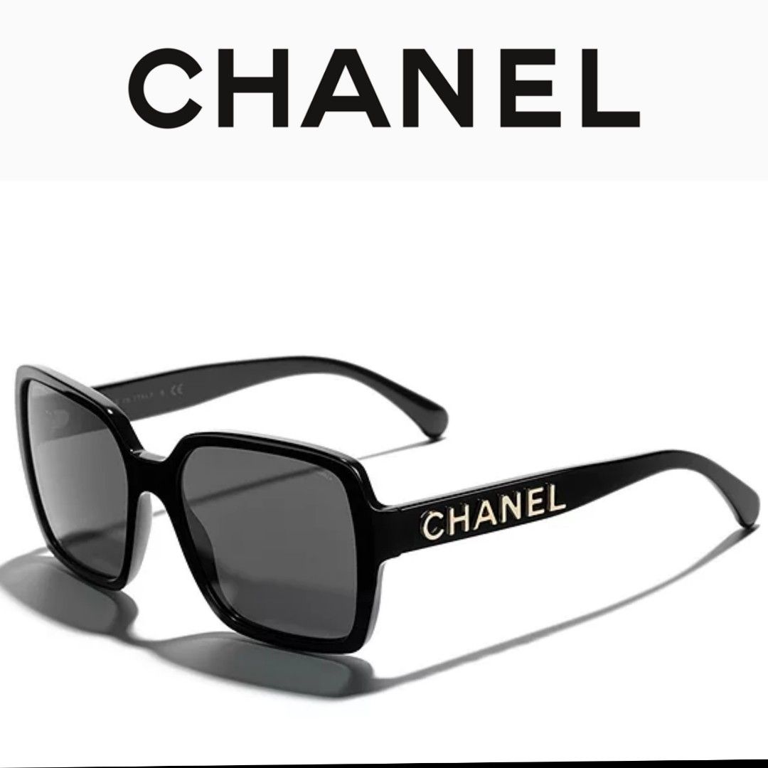 Chanel ch5408 square logo sunglasses, Women's Fashion, Watches