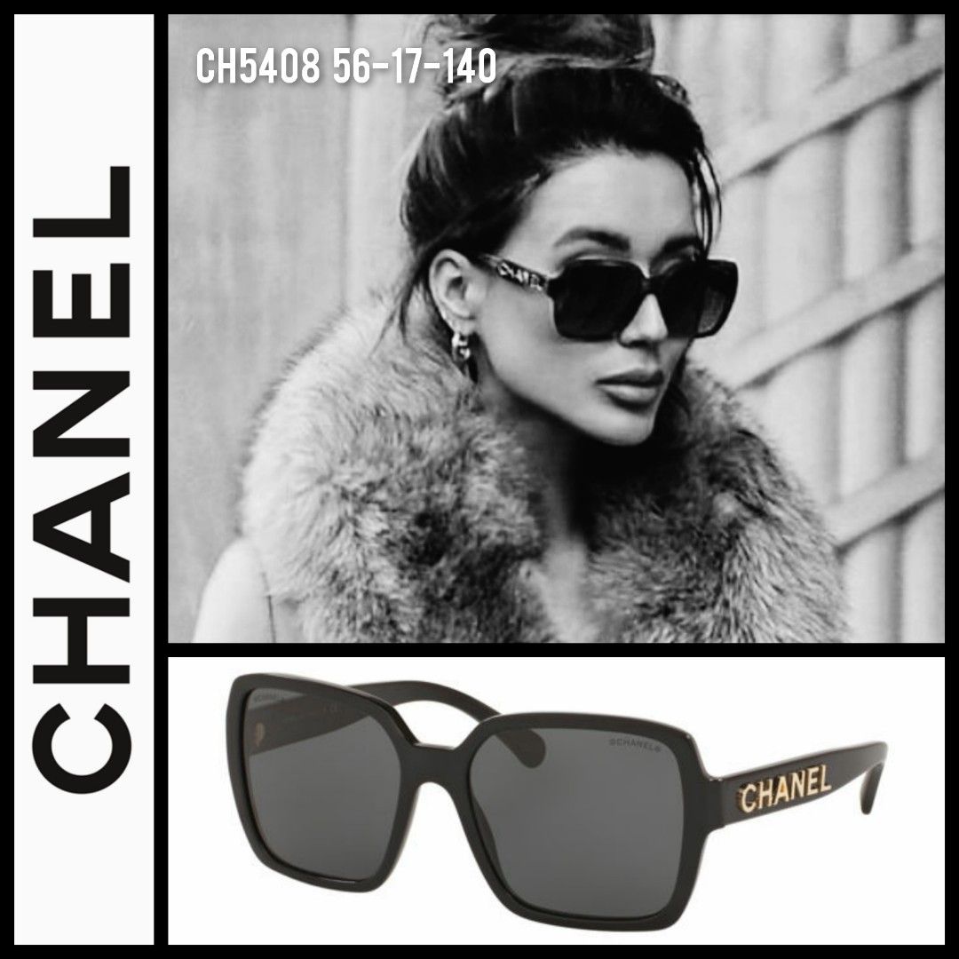 Chanel ch5408 square logo sunglasses, Women's Fashion, Watches