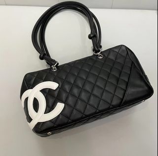 Chanel Vintage 90's Black Lambskin Quilted Maxi Flap Bag AGC1446