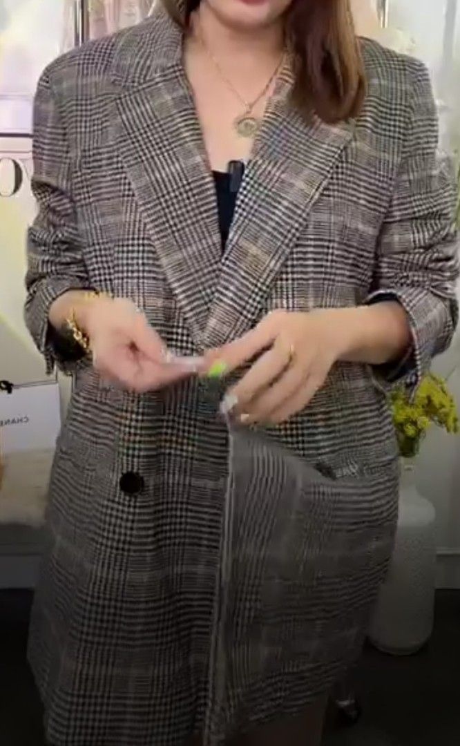 Chequered jacket womens