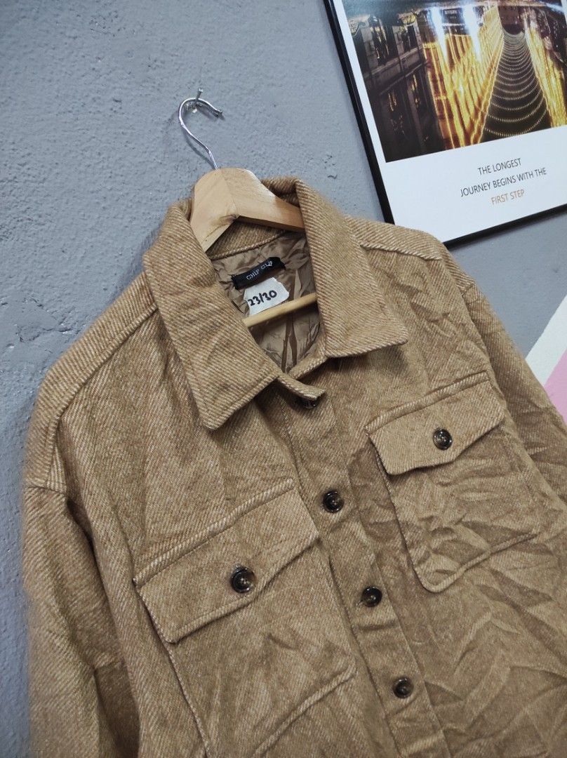 chip clip japan branded double pocket jacket shirt oversized baggy ...