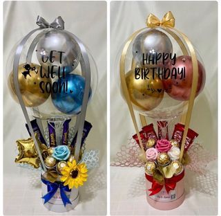 bouquet birthday bajet / chocolate bouquet mix for  birthday/sorry/anniversary with gift box, bouquet birthday Black HB topper