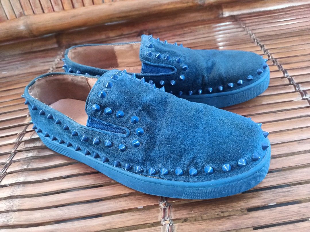 Christian louboutin blue online trainers