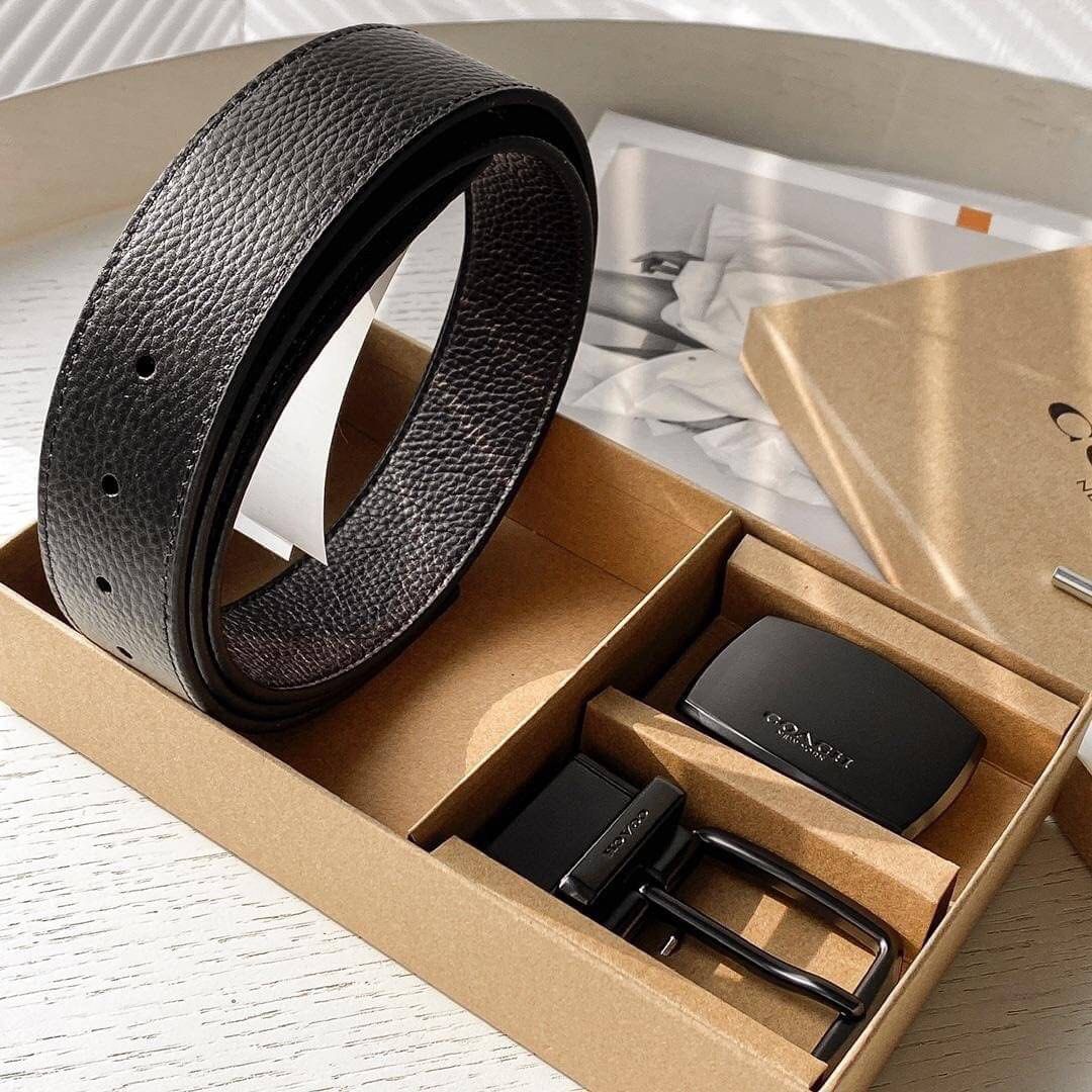 coach belt and wallet set