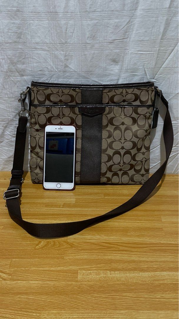 Coach stripe crossbody sales