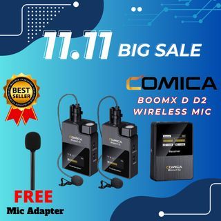 Comica BoomX D D2 Ultracompact Digital Wireless Microphone System for Mirrorless/DSLR Cameras