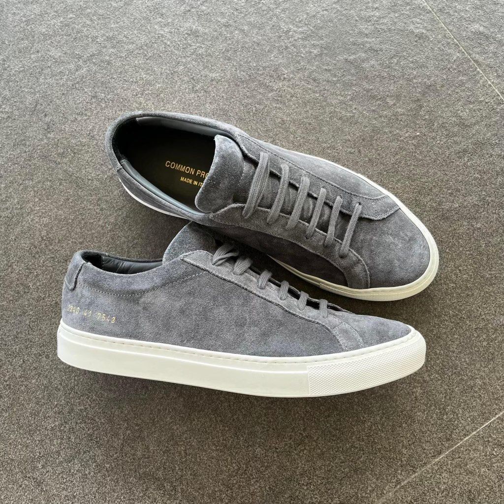 Common projects new arrivals achilles grey suede