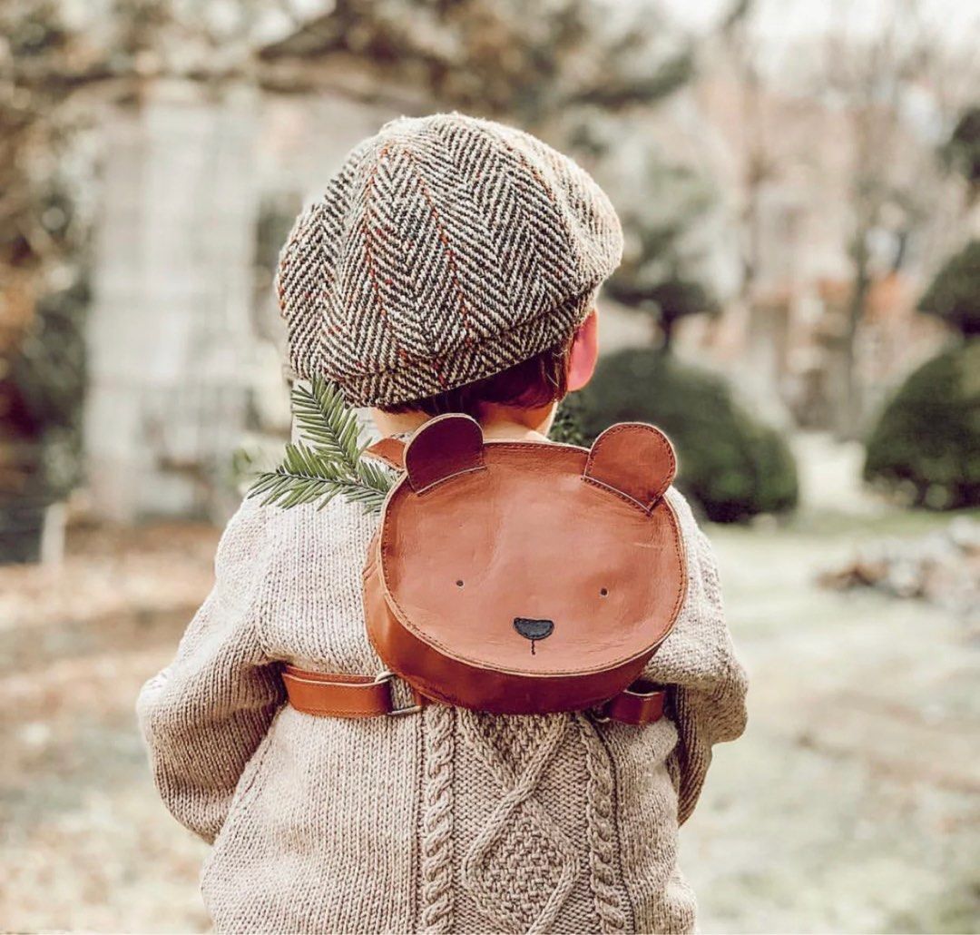 Kids outlet leather backpack