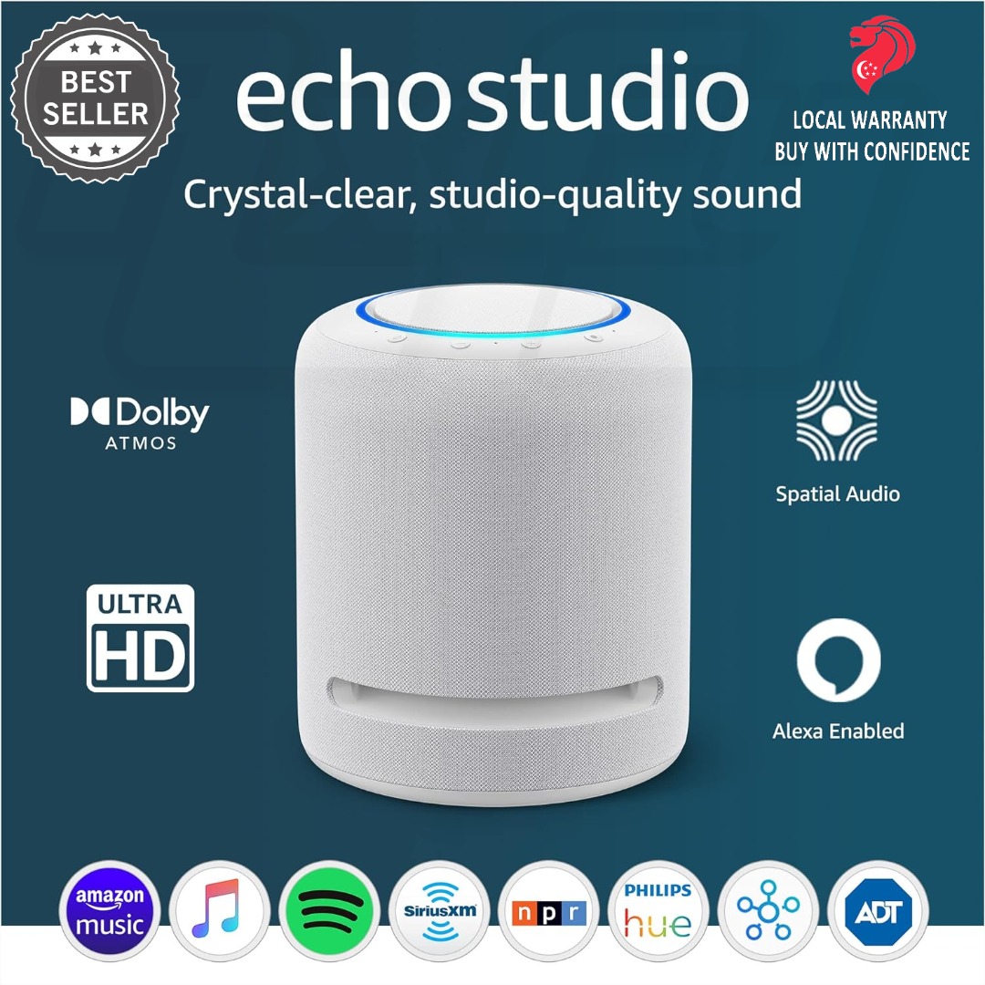 Echo Studio (エコースタジオ) スマートスピーカー with Dolby Atmos u0026 Alexa｜チャコール - オーディオ機器