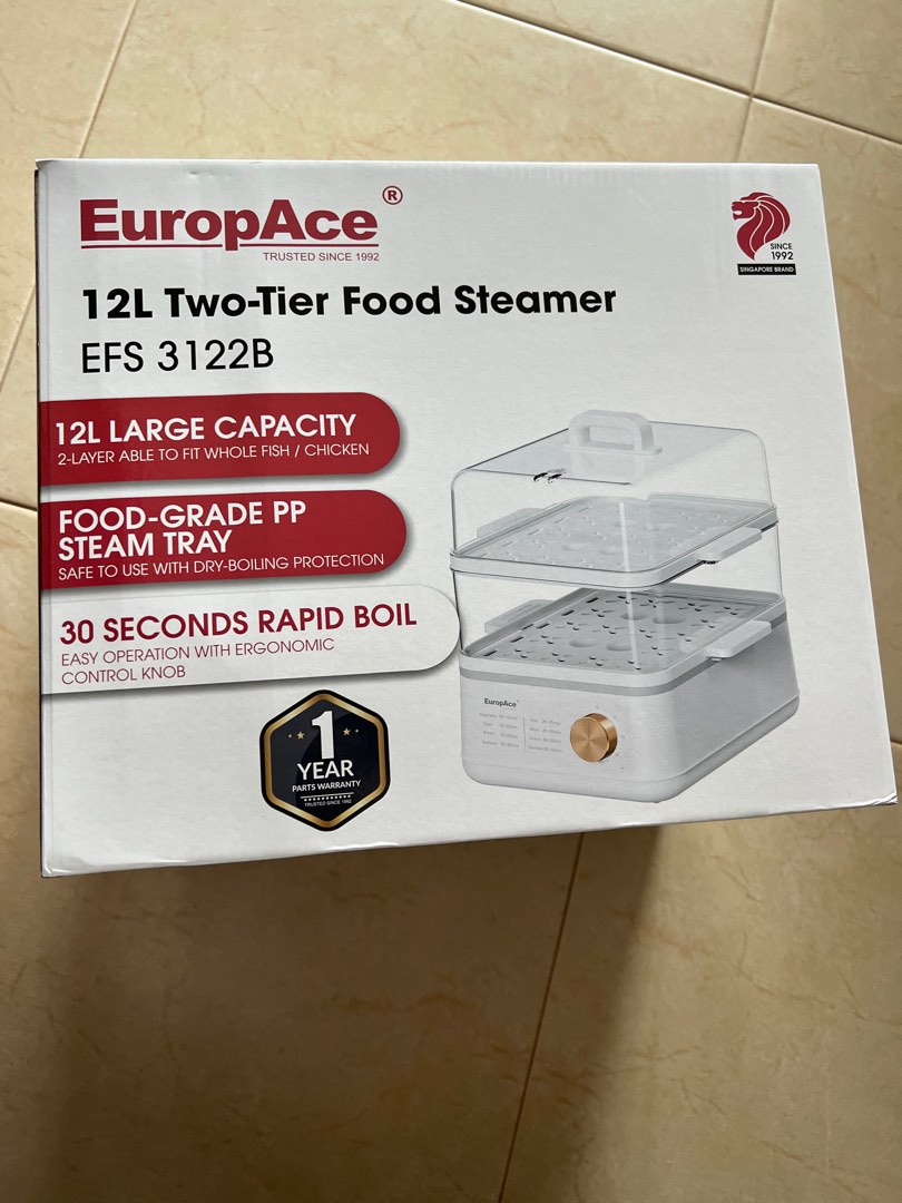 Europace 12 L twotier steamer, TV & Home Appliances, Kitchen