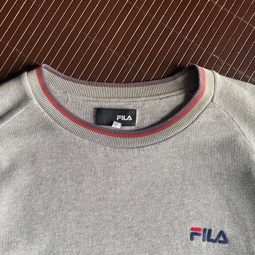 Fila sweatshirt mens 2025 silver
