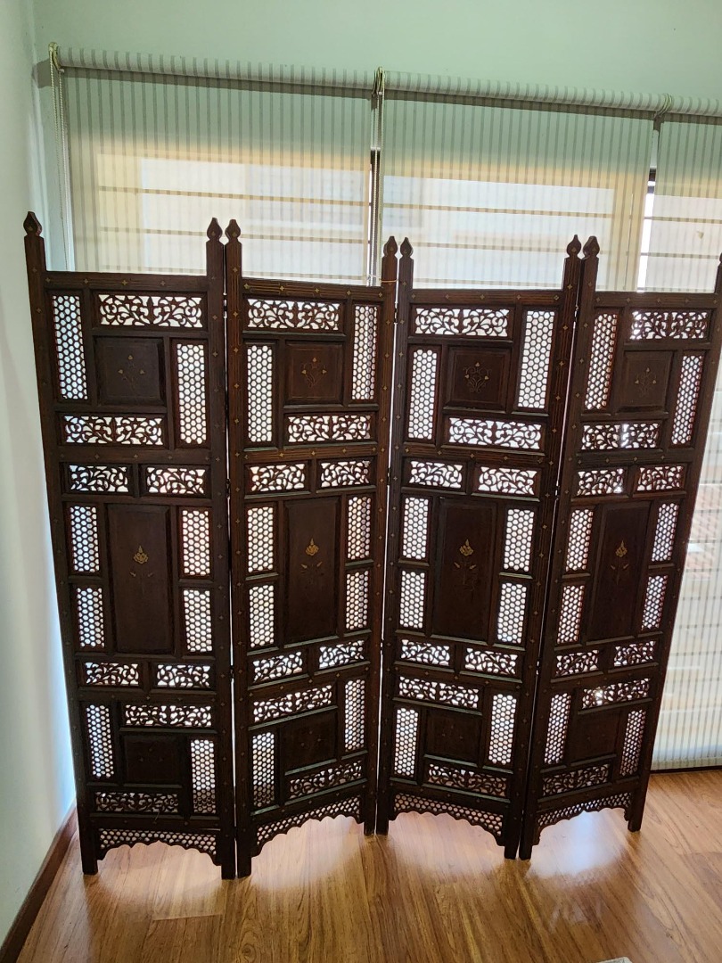Foldable Wooden Screen, Furniture & Home Living, Home Decor, Other Home ...